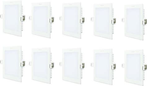 PHILIPS 15W Square Cool White 6500k LED Ceiling Panel Pack of-10 ...