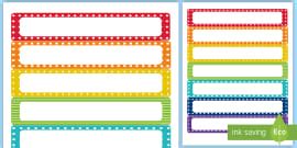 👉 Editable Name Tag Banners & Cubby Name Tags | Organization