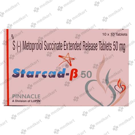STARCAD BETA 50MG TABLET 10'S Price, Uses, Side Effects & Substitutes ...