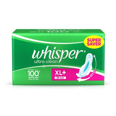 Buy Whisper Ultra Plus Sanitary Pads XL Plus - 30 Count (Pack of 1 ...