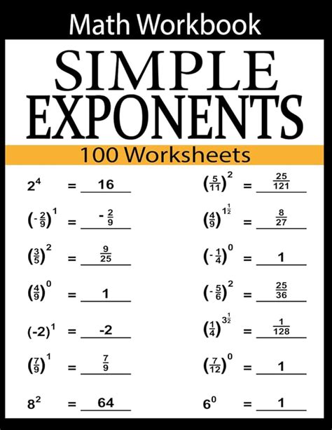 Image result for Exponents Beginner Worksheets