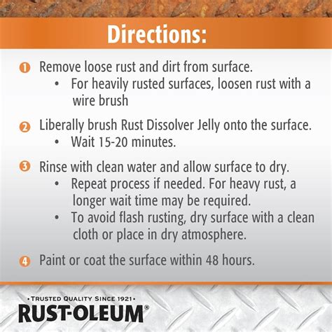 Image result for Rust-Oleum Rust Dissolver Instructions