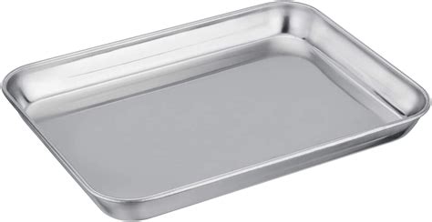 Bexikou 7''x9''x1'' Cookie Sheet, Stainless Steel Toaster Baking Sheet ...