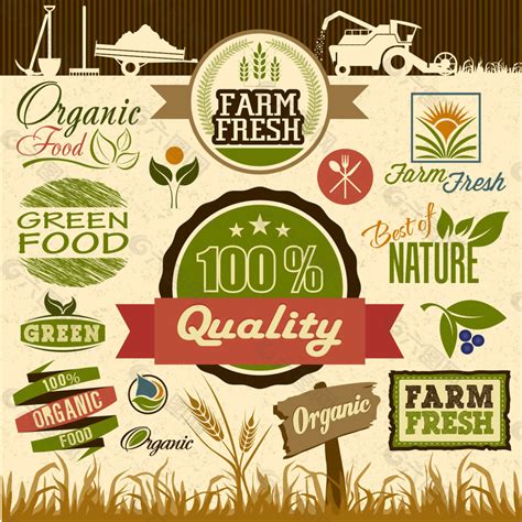 绿色食品宣传标志矢量素材设计元素素材免费下载(图片编号:8912026)-六图网