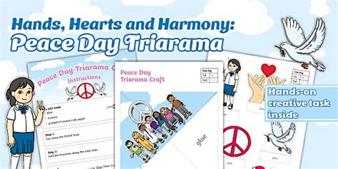 Peace Day Triarama Craft - Twinkl Humanities (teacher made)