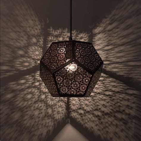 Buy Homesake Cubist Hexagon Moroccan Hanging Light, Pendant Ceiling ...