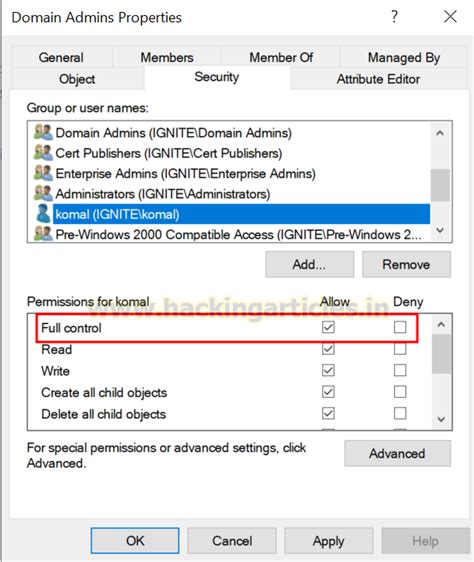 Abusing AD-DACL : Generic ALL Permissions