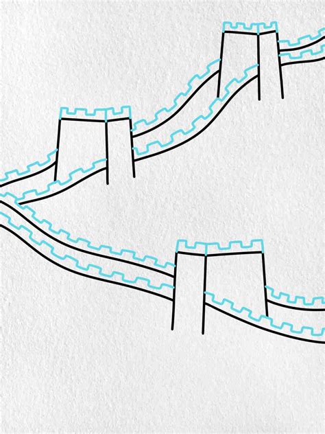 How to Draw the Great Wall of China - HelloArtsy
