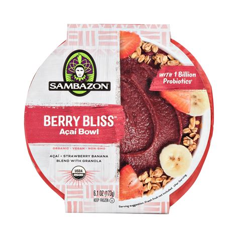 Buy Sambazon Berry Bliss Acai Bowl, 6.1oz Cup Frozen Online at Lowest ...