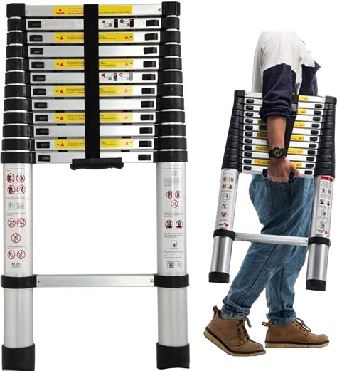 ZhanGe Heavy Duty Aluminum Telescoping Ladder - Portable, India | Ubuy