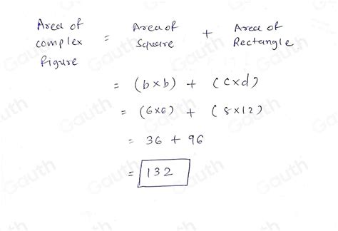 Solved: The following figure is a complex shape combined from a square ...