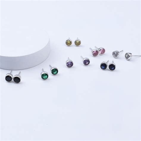 Rainbow Silver Studs Set – CZ 92.5 Silver | Aadyaa