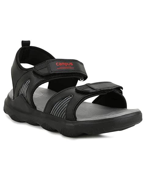 Campus Brand Mens Casual Sports Sandal Backstrap GC-2206 (Black/D.Grey ...