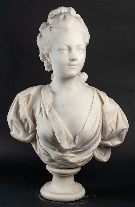 Important Carrara Marble Bust of the Countess Du Barry at 1stDibs