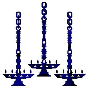 Buy Wall1ders 3 Hanging Diya, Mirror Wall Decor Stickers for Hall ...