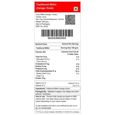 Healthy Traditional Millets Combo ID-5 (Kodo Millet 500g, Foxtail ...