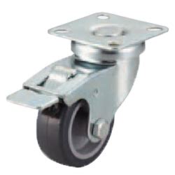 Casters - Light Load- Wheel Material: TPE - Swivel Type + Stopper ...