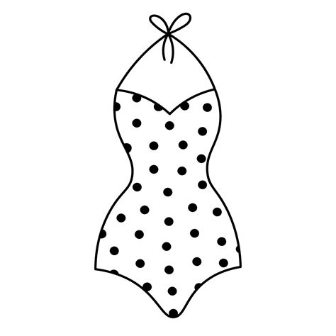 Bathing Suit Clipart Black And White