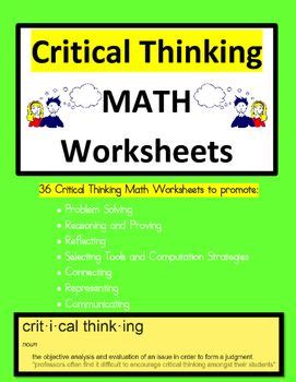 Critical Thinking Math Worksheets 的图像结果