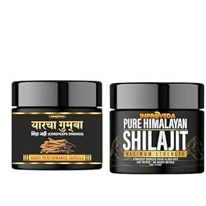 Himlayan Shilajit Resin 20g with Himlayan Kit-Jadi weekly 4 Capsules ...