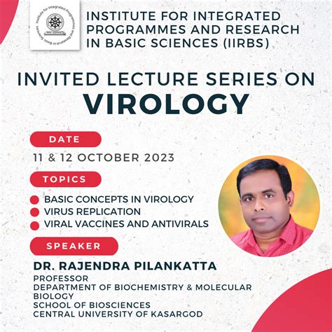 Invited lecture series on Virology - Institute for Integrated ...