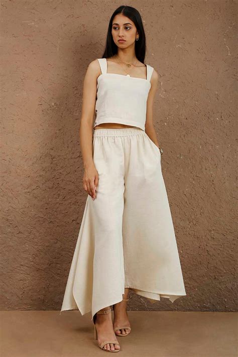 Terra Ivory Crop Co-ord Set – Originate.in