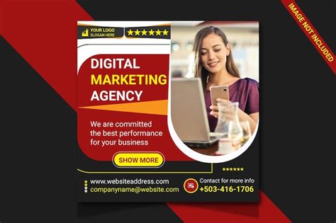 Digital marketing agency post templates vector and corporate social ...