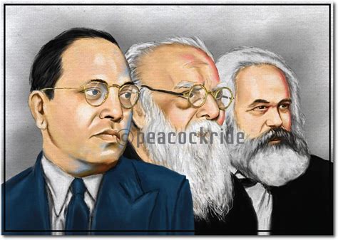 PEACOCKRIDE Ambedkar Periyar Karl Marx Wall Poster with Matte 250 GSM ...