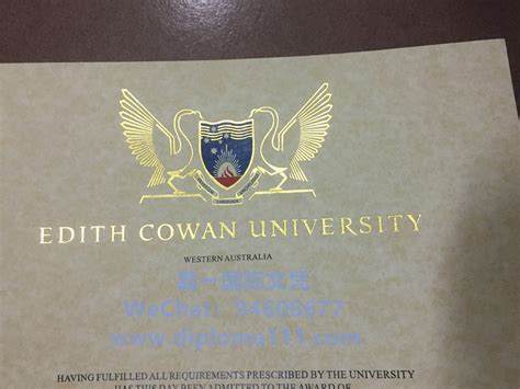 评估伊迪斯科文大学毕业证质量，澳洲ECU烫金logo定制