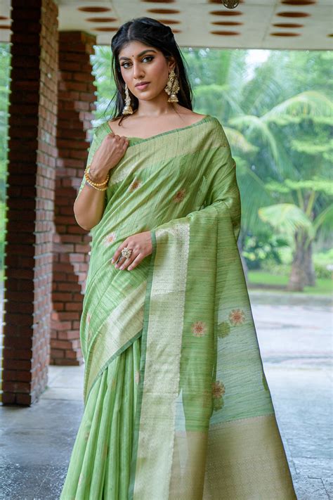 Buy Pista Green South Silk Saree 32767 Online | Karagiri