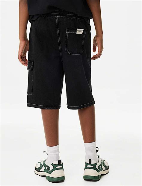 Buy Contrast Stitch Denim Shorts (6-16 Yrs) at Marks & Spencer