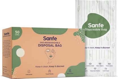 Sanfe Oxo-biodegradable Disposal Bag for sanitary pads, tampons ...