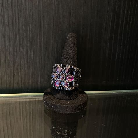 Adrita Floral Silver Ring - 925 Sterling Silver | My Motifs – Mymotifs
