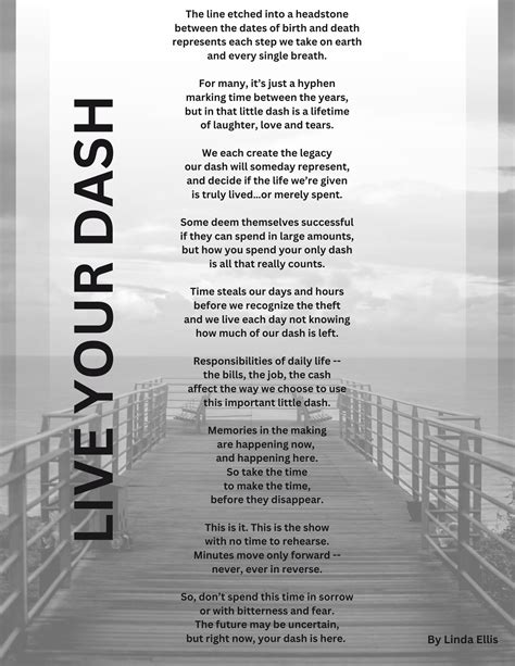 The Poem The Dash By Linda Ellis