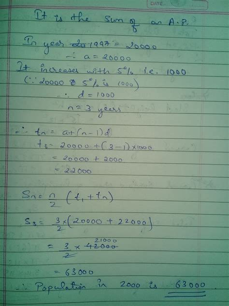 the population of a city was 20000 in the year 1997. it increased at ...