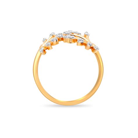 14KT Yellow Gold Dainty Dandelion Ring