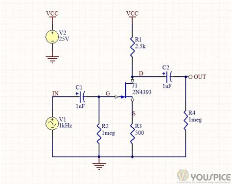 Image result for Common Source JFET Amplifier Self-Biasing Lab