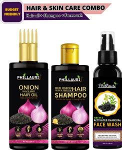 Phillauri Professional Onion Hair Fall & Hair Growth Hair Oil & Shampoo ...
