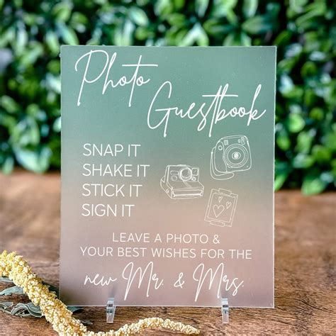 Wedding Photo Guest Book Photobooth Guestbook Sign Polaroid Picture ...