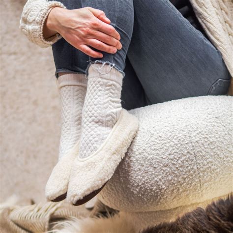 Traditional Merino Wool Socks White - Woolville.com