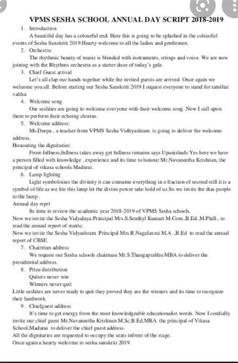 Imagine that you are a campare of the annual day function of your ...