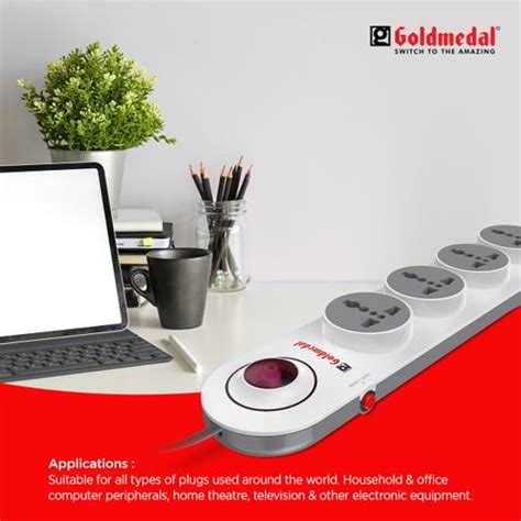 Goldmedal Logica 4x1 SPIKE GUARD 4 Socket Extension Boards Price in ...