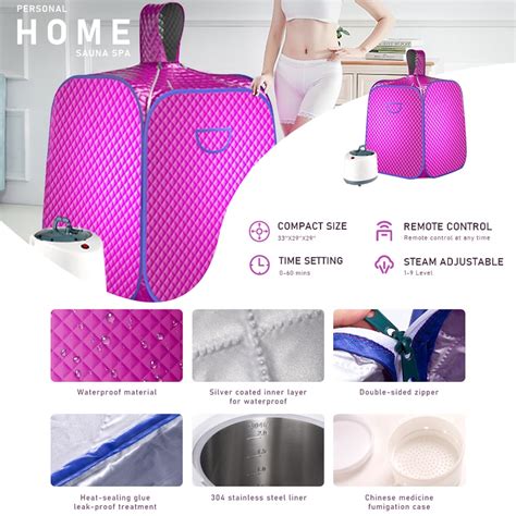 Buy 2L Portable Steam Sauna Tent with 10 Levels Adjustable, Four-layer ...