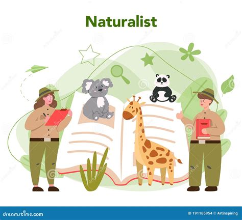 Zoologist Concept. Scientist Exploring and Studying Fauna Stock Vector - Illustration of kenya ... - illustration of zoology