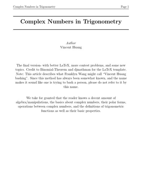 Image result for Trig Function Complex Numbers