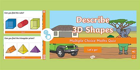 👉 Describe 3D Shapes KS1 Multiple Choice Maths Quiz
