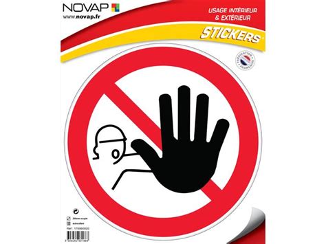 Panneau Interdit de franchir le signal - Vinyle adhésif Ø300mm ...