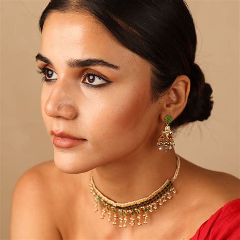 AVANTIKA CHOKER (Green) | Sheetal Zaveri by Vithaldas