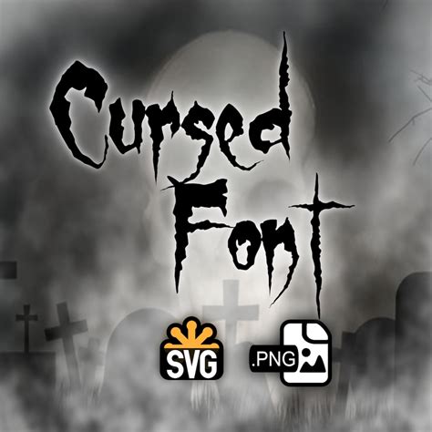 Buy Cursed Font Svg EVIL FONT Svg Evil Letters and Numbers Online in ...