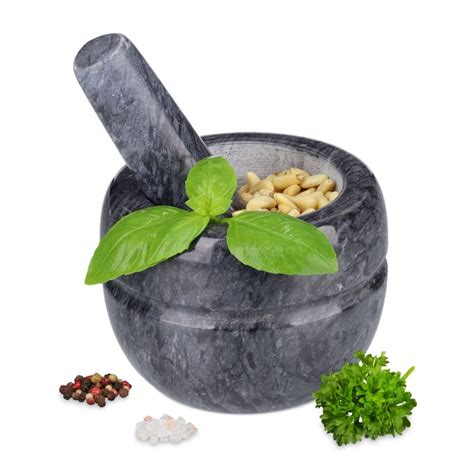Buy Marble Mortar and Pestle Grey Black HERE